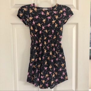 LuLaRoe Mae girl’s  flamingo dress size 8